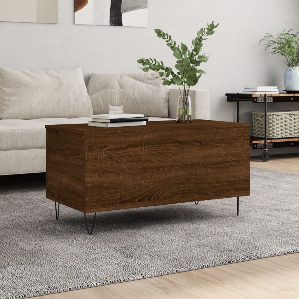 Couchtisch Braun Eichen-Optik 90x44,5x45 cm Holzwerkstoff - Pazzar.ch