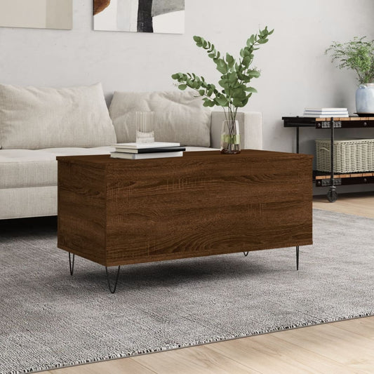Couchtisch Braun Eichen-Optik 90x44,5x45 cm Holzwerkstoff - Pazzar.ch