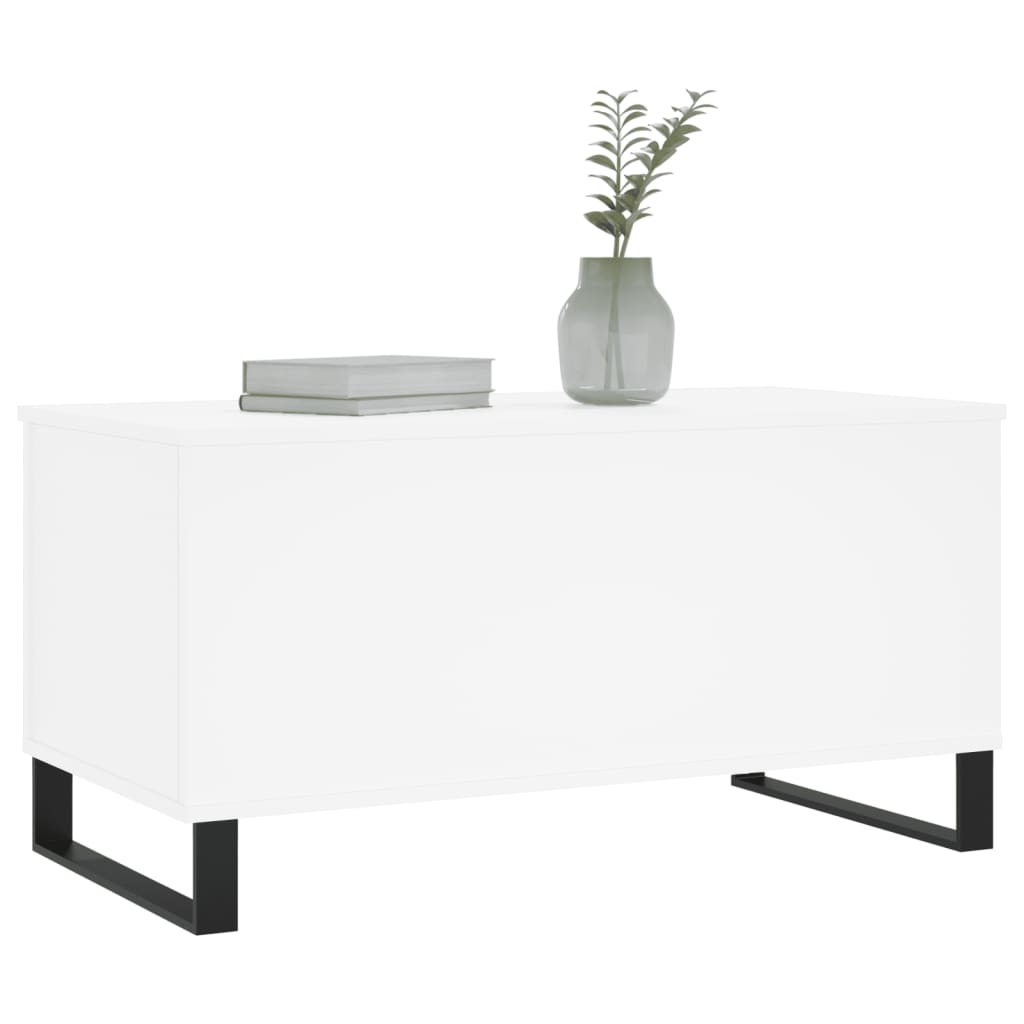 Couchtisch Weiß 90x44,5x45 cm Holzwerkstoff - Pazzar.ch