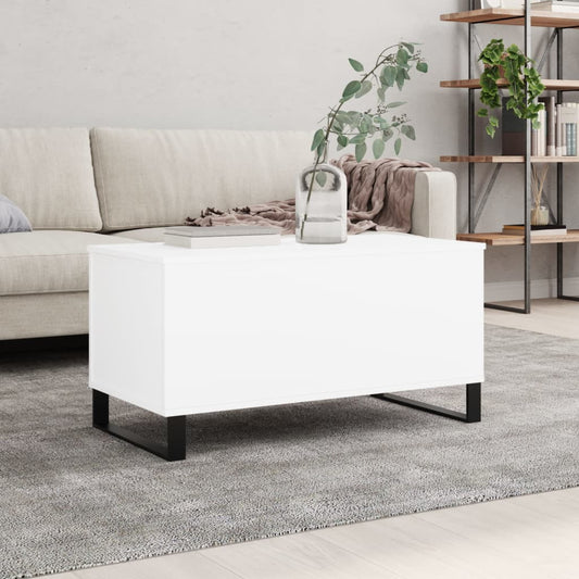 Couchtisch Weiß 90x44,5x45 cm Holzwerkstoff - Pazzar.ch