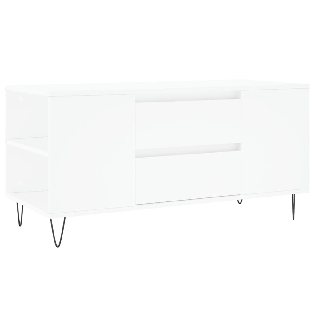Couchtisch Weiß 102x44,5x50 cm Holzwerkstoff - Pazzar.ch