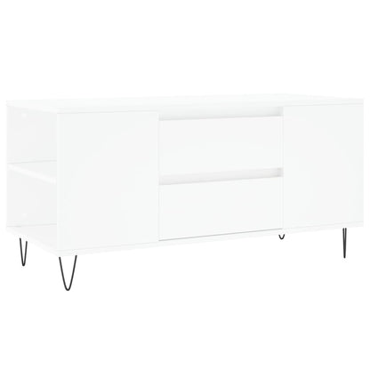 Couchtisch Weiß 102x44,5x50 cm Holzwerkstoff - Pazzar.ch