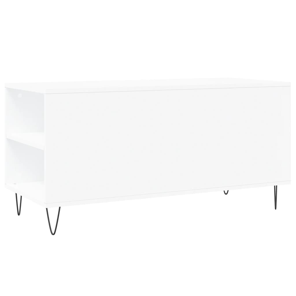 Couchtisch Weiß 102x44,5x50 cm Holzwerkstoff - Pazzar.ch