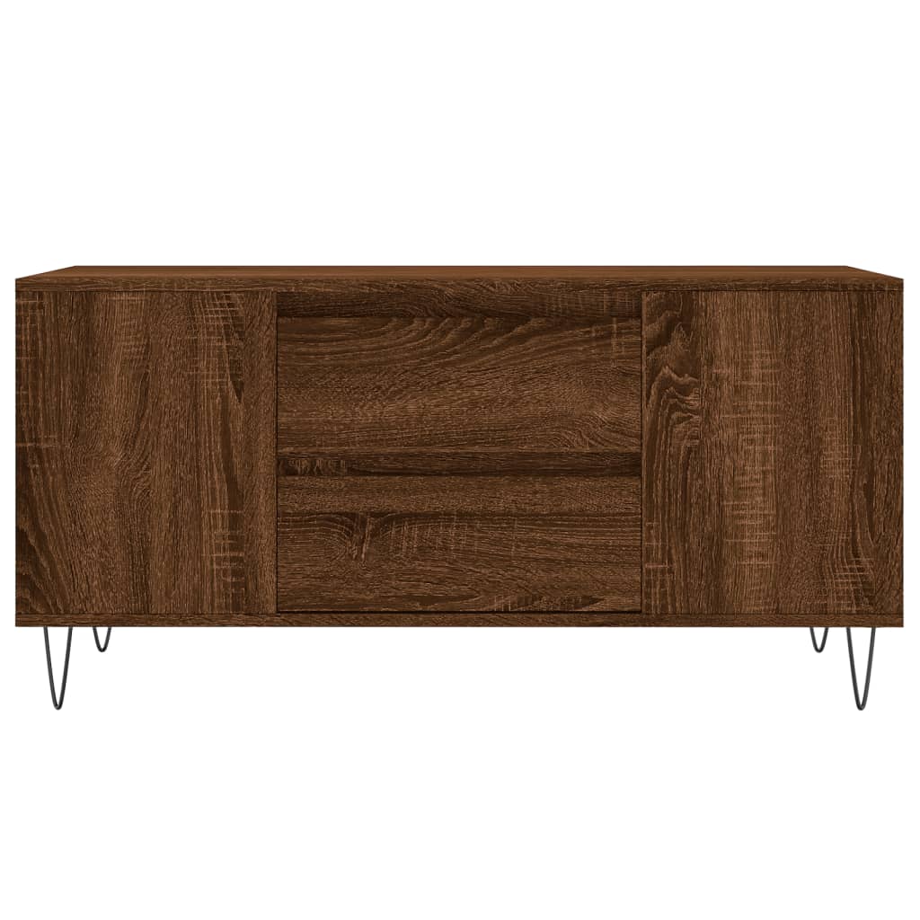 Couchtisch Braun Eichen-Optik 102x44,5x50 cm Holzwerkstoff - Pazzar.ch