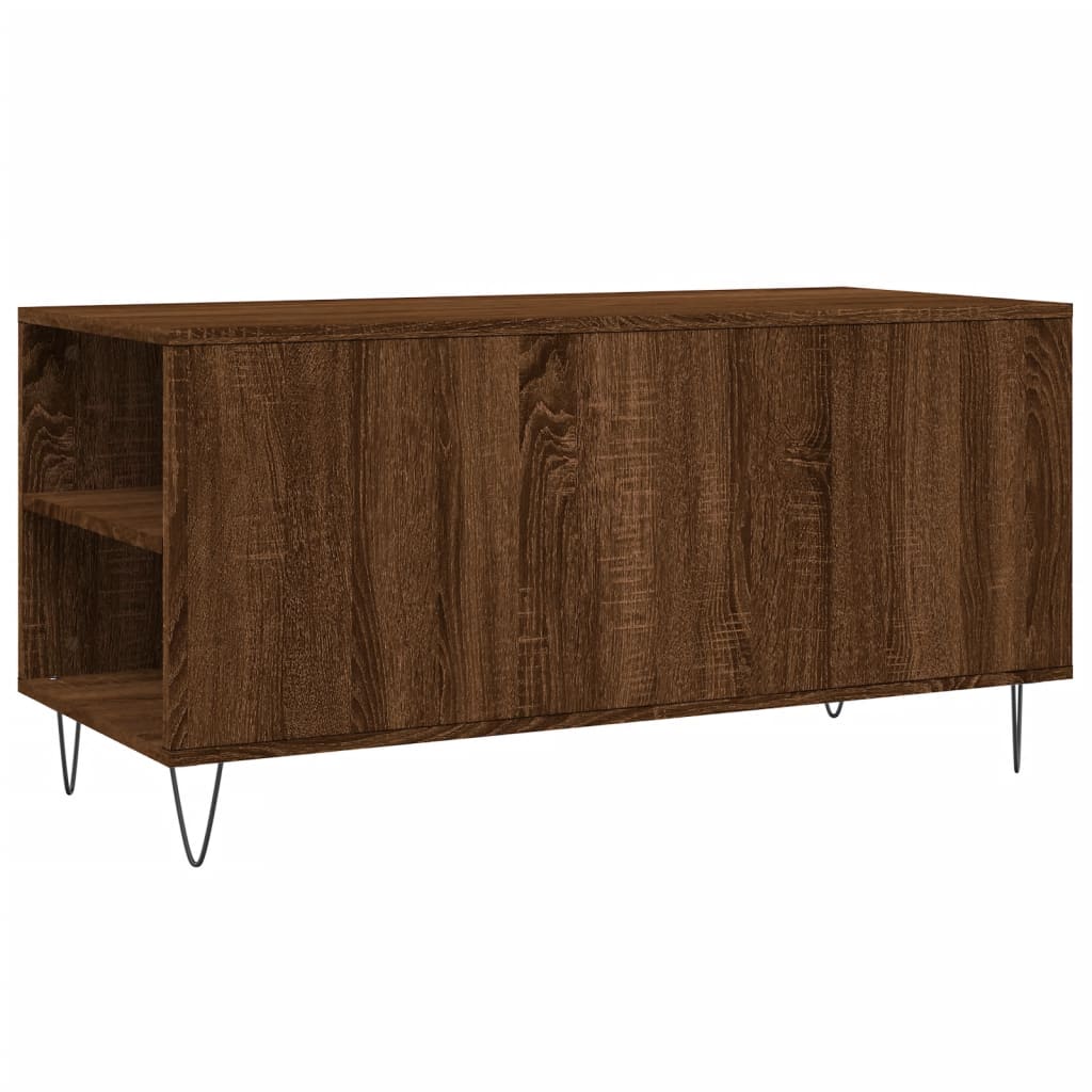 Couchtisch Braun Eichen-Optik 102x44,5x50 cm Holzwerkstoff - Pazzar.ch