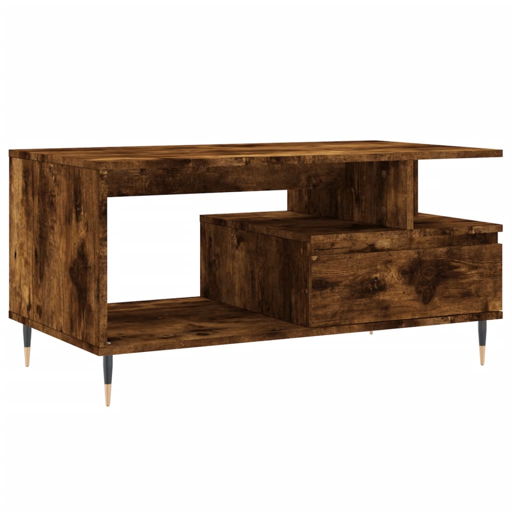 Couchtisch Räuchereiche 90x49x45 cm Holzwerkstoff - Pazzar.ch