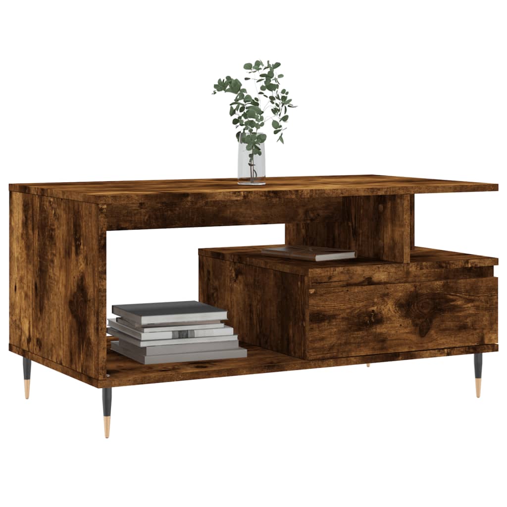Couchtisch Räuchereiche 90x49x45 cm Holzwerkstoff - Pazzar.ch