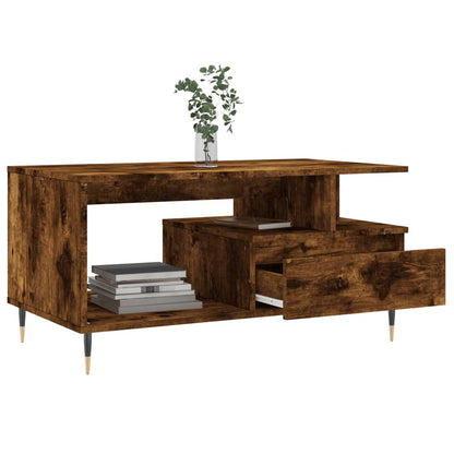 Couchtisch Räuchereiche 90x49x45 cm Holzwerkstoff - Pazzar.ch