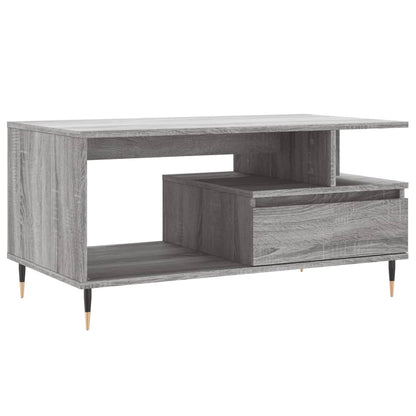 Couchtisch Grau Sonoma 90x49x45 cm Holzwerkstoff - Pazzar.ch