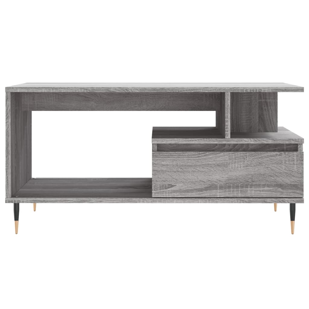 Couchtisch Grau Sonoma 90x49x45 cm Holzwerkstoff - Pazzar.ch