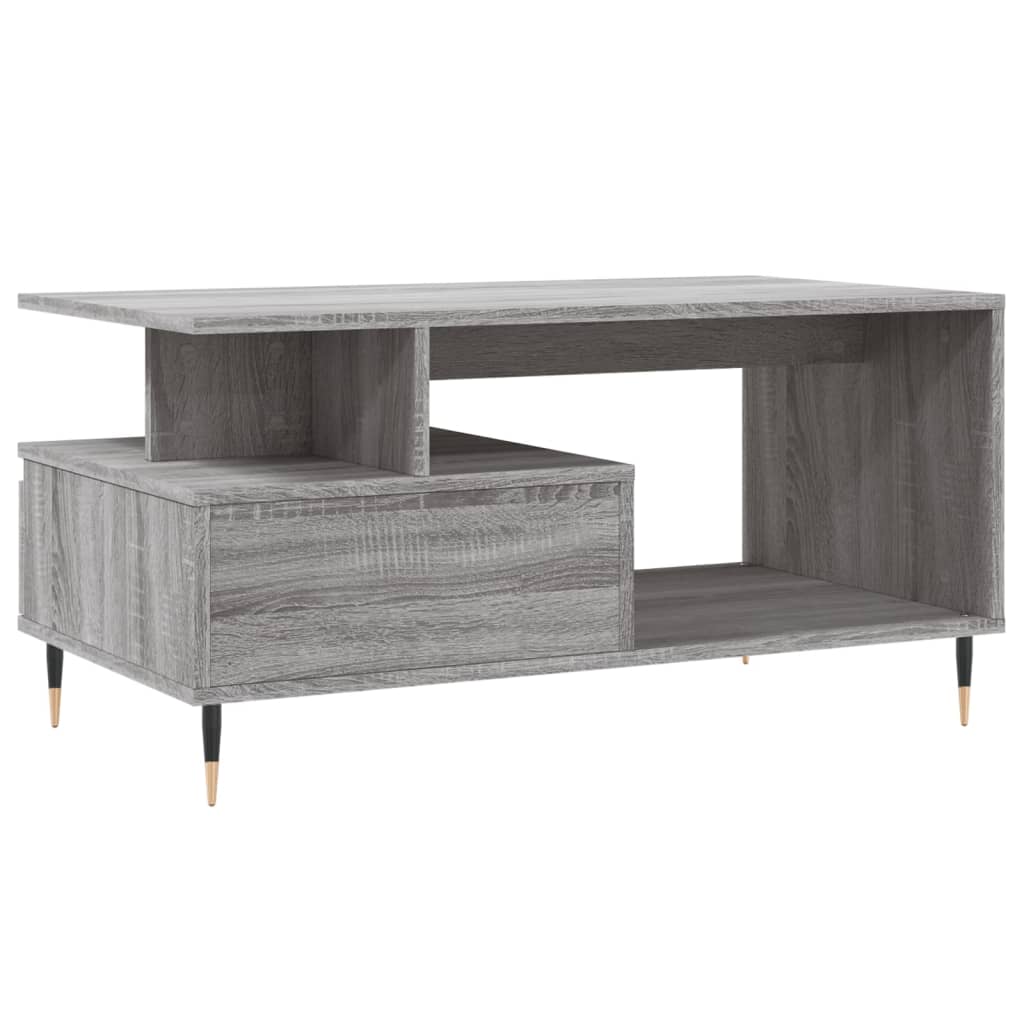 Couchtisch Grau Sonoma 90x49x45 cm Holzwerkstoff - Pazzar.ch
