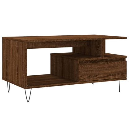 Couchtisch Braun Eichen-Optik 90x49x45 cm Holzwerkstoff - Pazzar.ch