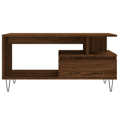 Couchtisch Braun Eichen-Optik 90x49x45 cm Holzwerkstoff - Pazzar.ch