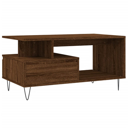 Couchtisch Braun Eichen-Optik 90x49x45 cm Holzwerkstoff - Pazzar.ch