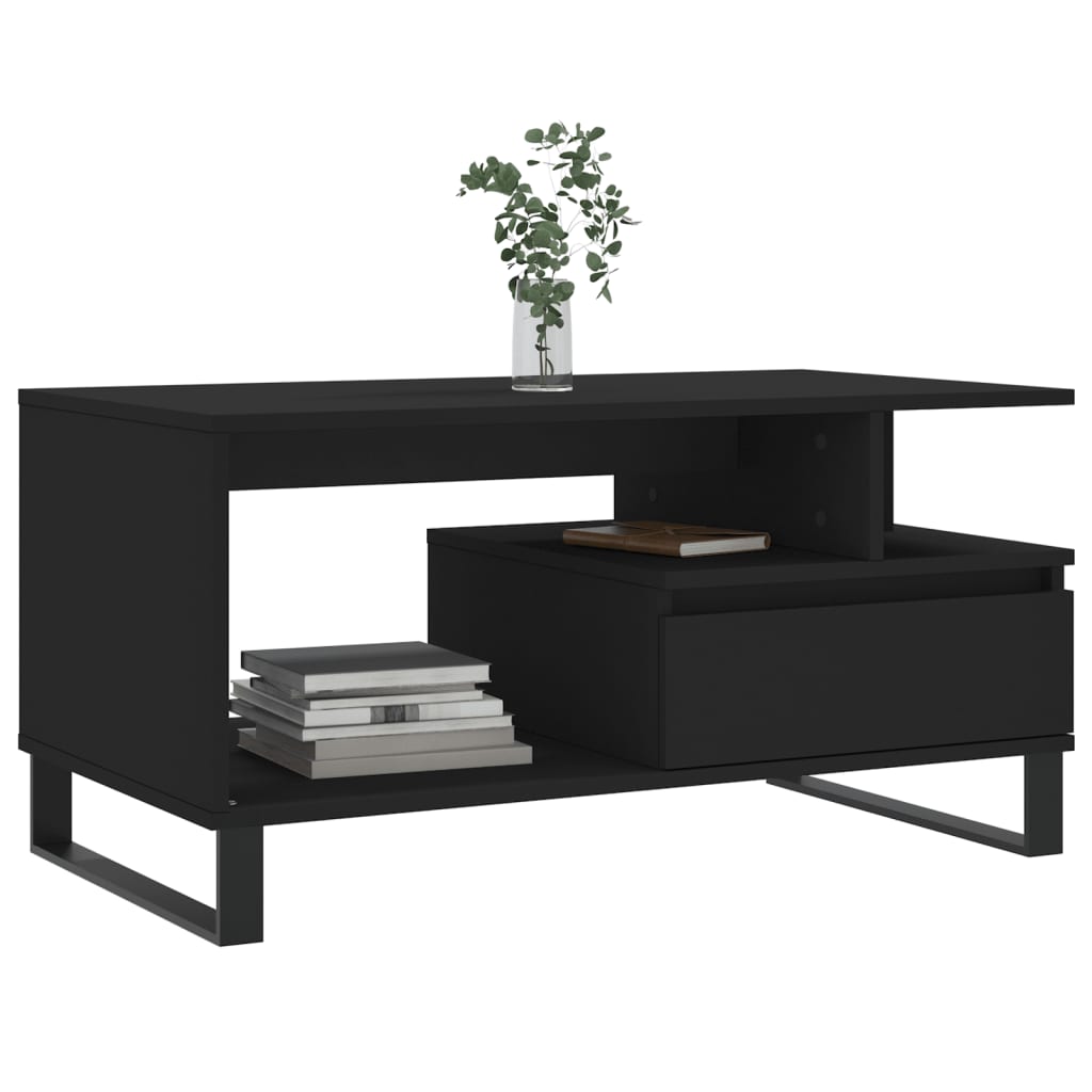 Couchtisch Schwarz 90x49x45 cm Holzwerkstoff - Pazzar.ch