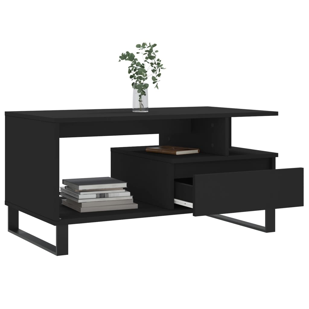 Couchtisch Schwarz 90x49x45 cm Holzwerkstoff - Pazzar.ch