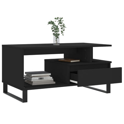 Couchtisch Schwarz 90x49x45 cm Holzwerkstoff - Pazzar.ch
