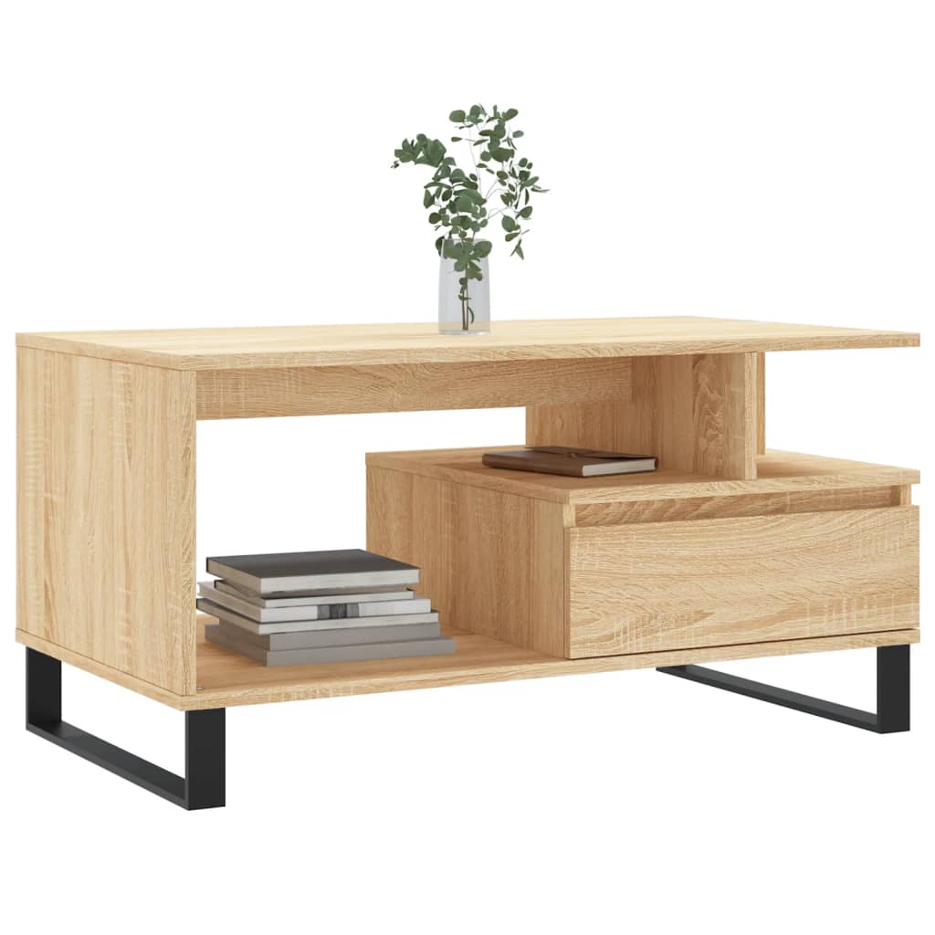 Couchtisch Sonoma-Eiche 90x49x45 cm Holzwerkstoff - Pazzar.ch