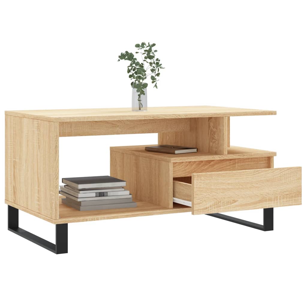 Couchtisch Sonoma-Eiche 90x49x45 cm Holzwerkstoff - Pazzar.ch