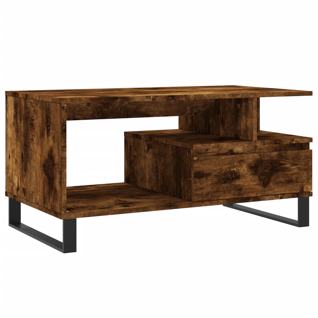 Couchtisch Räuchereiche 90x49x45 cm Holzwerkstoff - Pazzar.ch