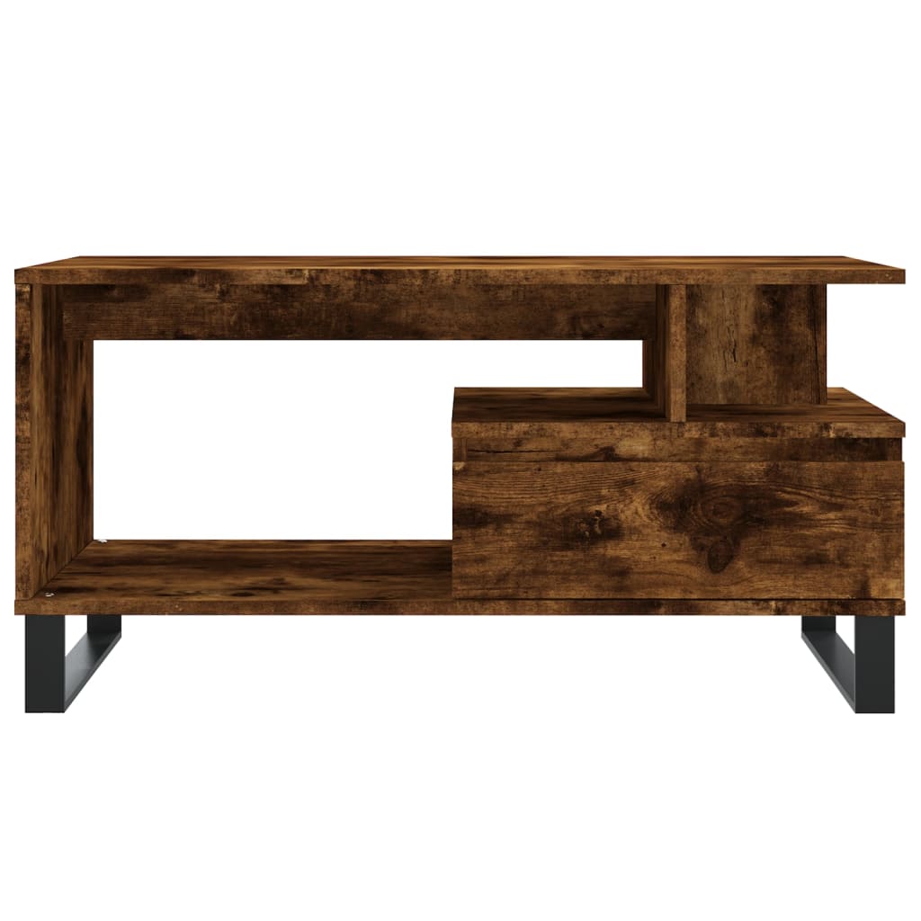 Couchtisch Räuchereiche 90x49x45 cm Holzwerkstoff - Pazzar.ch