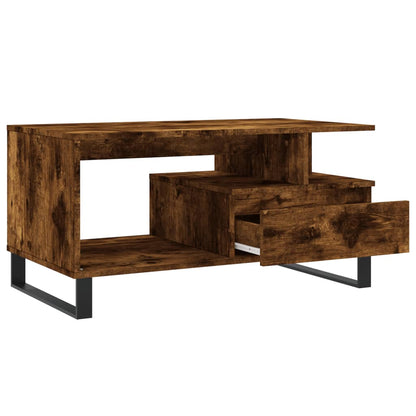 Couchtisch Räuchereiche 90x49x45 cm Holzwerkstoff - Pazzar.ch