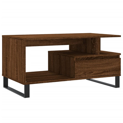Couchtisch Braun Eichen-Optik 90x49x45 cm Holzwerkstoff - Pazzar.ch