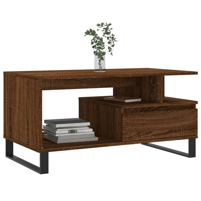 Couchtisch Braun Eichen-Optik 90x49x45 cm Holzwerkstoff - Pazzar.ch