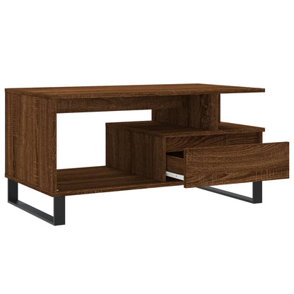 Couchtisch Braun Eichen-Optik 90x49x45 cm Holzwerkstoff - Pazzar.ch