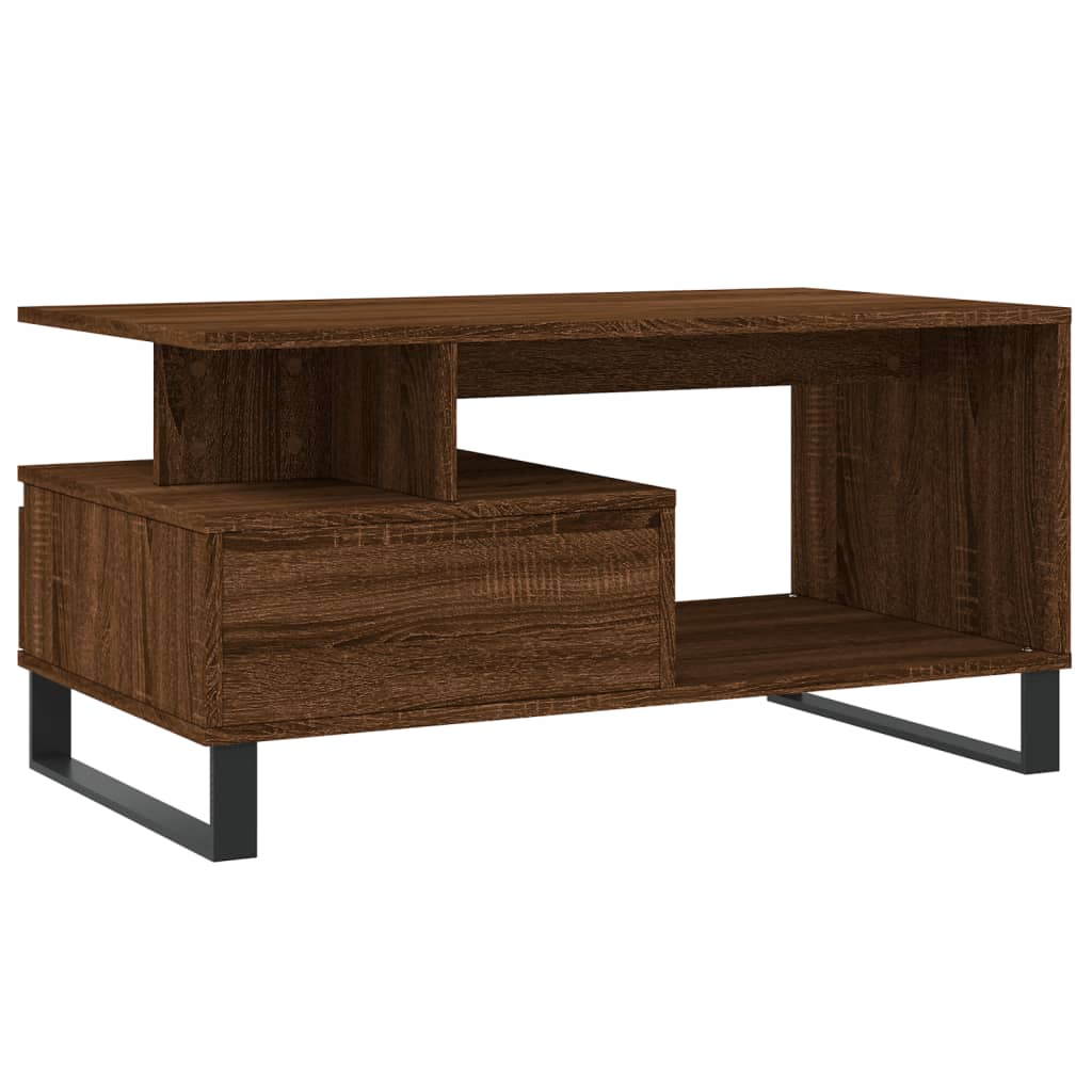 Couchtisch Braun Eichen-Optik 90x49x45 cm Holzwerkstoff - Pazzar.ch