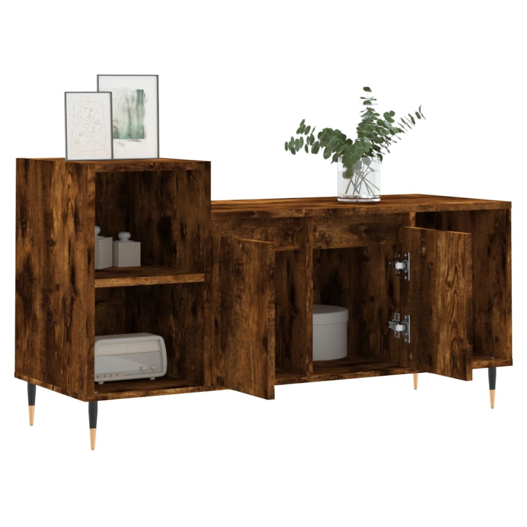 TV-Schrank Räuchereiche 100x35x55 cm Holzwerkstoff - Pazzar.ch