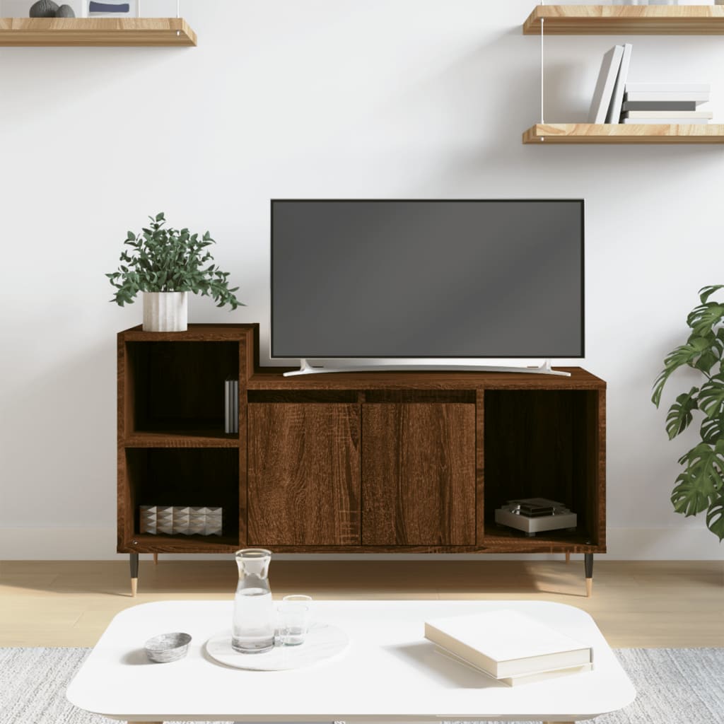 TV-Schrank Braun Eichen-Optik 100x35x55 cm Holzwerkstoff - Pazzar.ch