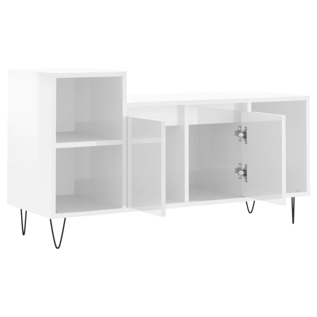 TV-Schrank Hochglanz-Weiß 100x35x55 cm Holzwerkstoff - Pazzar.ch