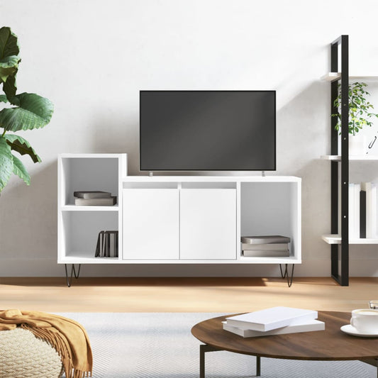 TV-Schrank Hochglanz-Weiß 100x35x55 cm Holzwerkstoff - Pazzar.ch