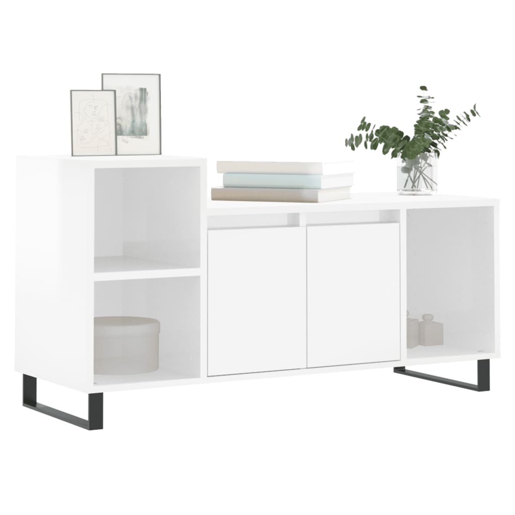 TV-Schrank Hochglanz-Weiß 100x35x55 cm Holzwerkstoff - Pazzar.ch