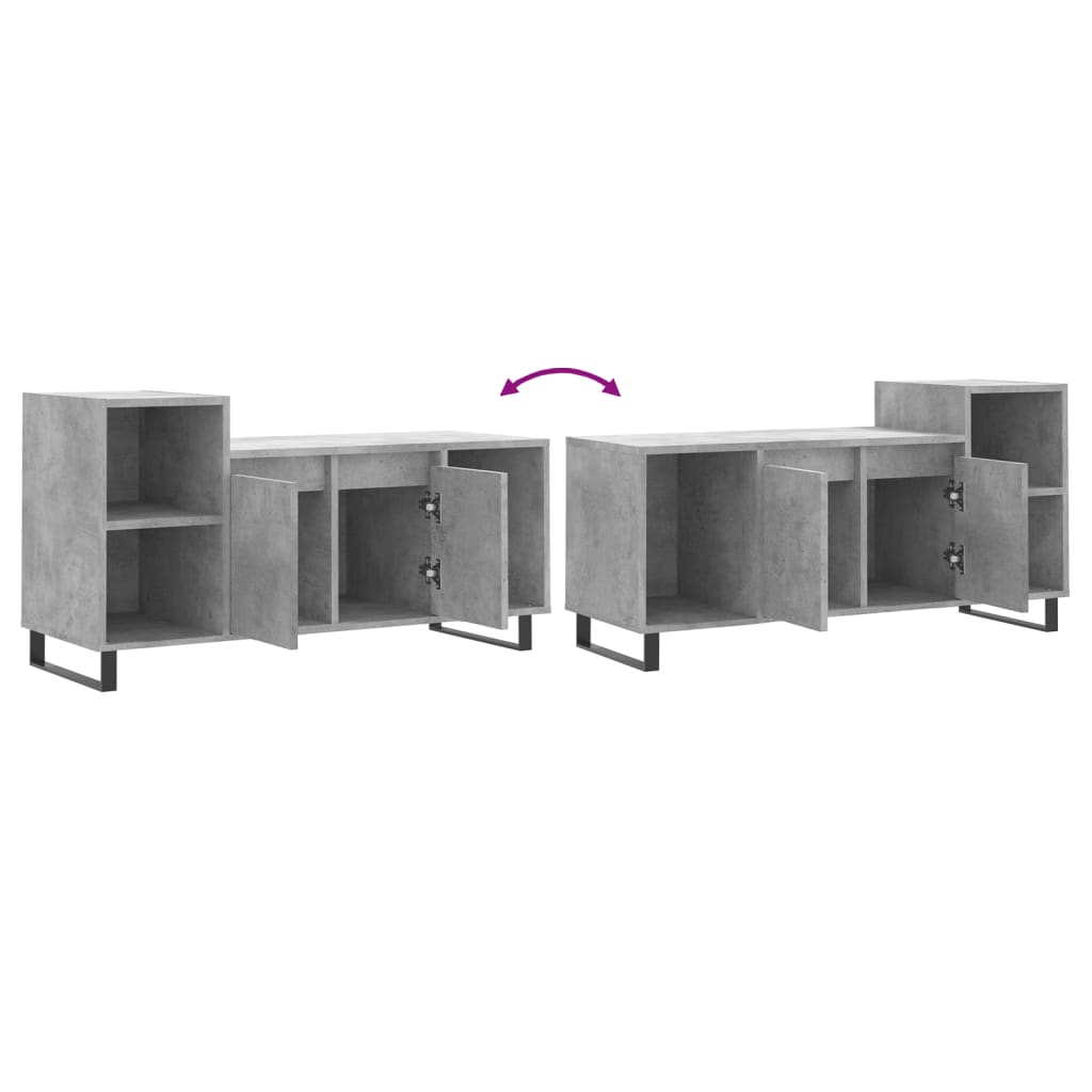 TV-Schrank Betongrau 100x35x55 cm Holzwerkstoff - Pazzar.ch