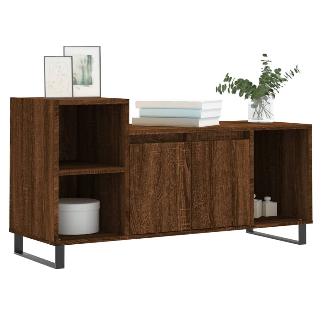 TV-Schrank Braun Eichen-Optik 100x35x55 cm Holzwerkstoff - Pazzar.ch