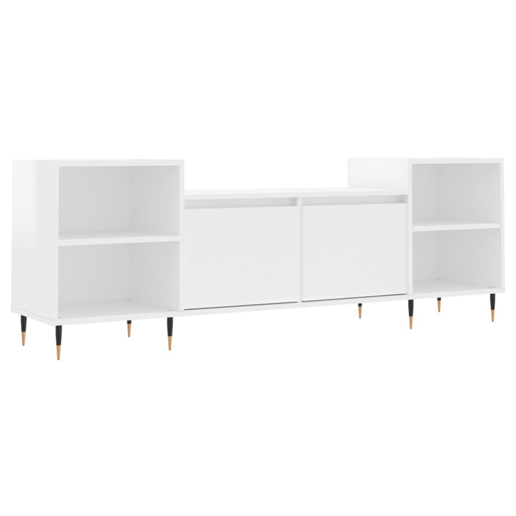 TV-Schrank Hochglanz-Weiß 160x35x55 cm Holzwerkstoff - Pazzar.ch
