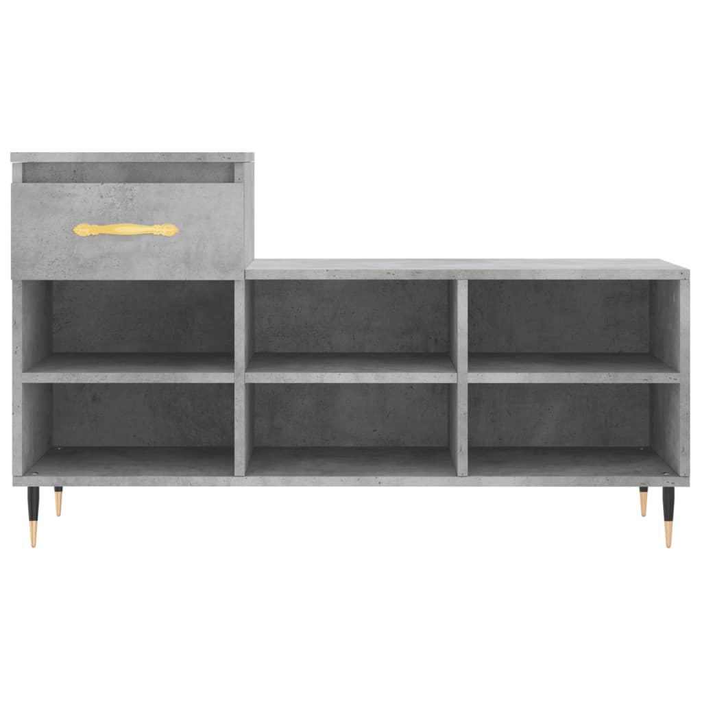 Schuhregal Betongrau 102x36x60 cm Holzwerkstoff - Pazzar.ch