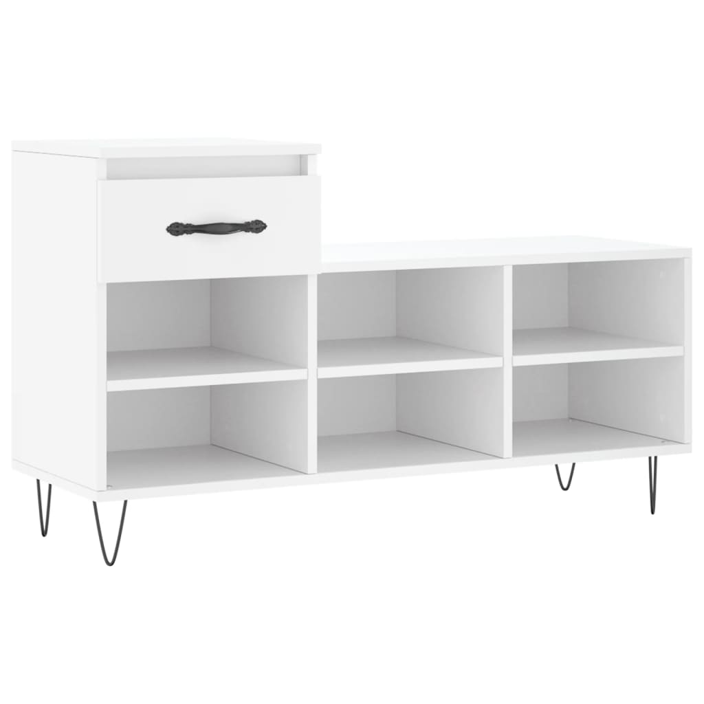Schuhregal Weiß 102x36x60 cm Holzwerkstoff - Pazzar.ch
