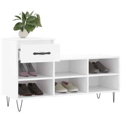 Schuhregal Weiß 102x36x60 cm Holzwerkstoff - Pazzar.ch