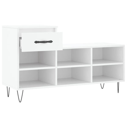 Schuhregal Weiß 102x36x60 cm Holzwerkstoff - Pazzar.ch