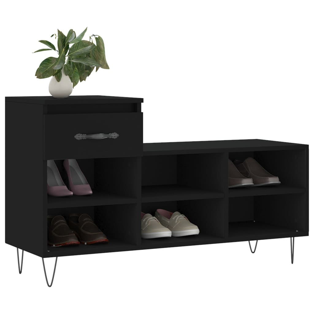 Schuhregal Schwarz 102x36x60 cm Holzwerkstoff - Pazzar.ch