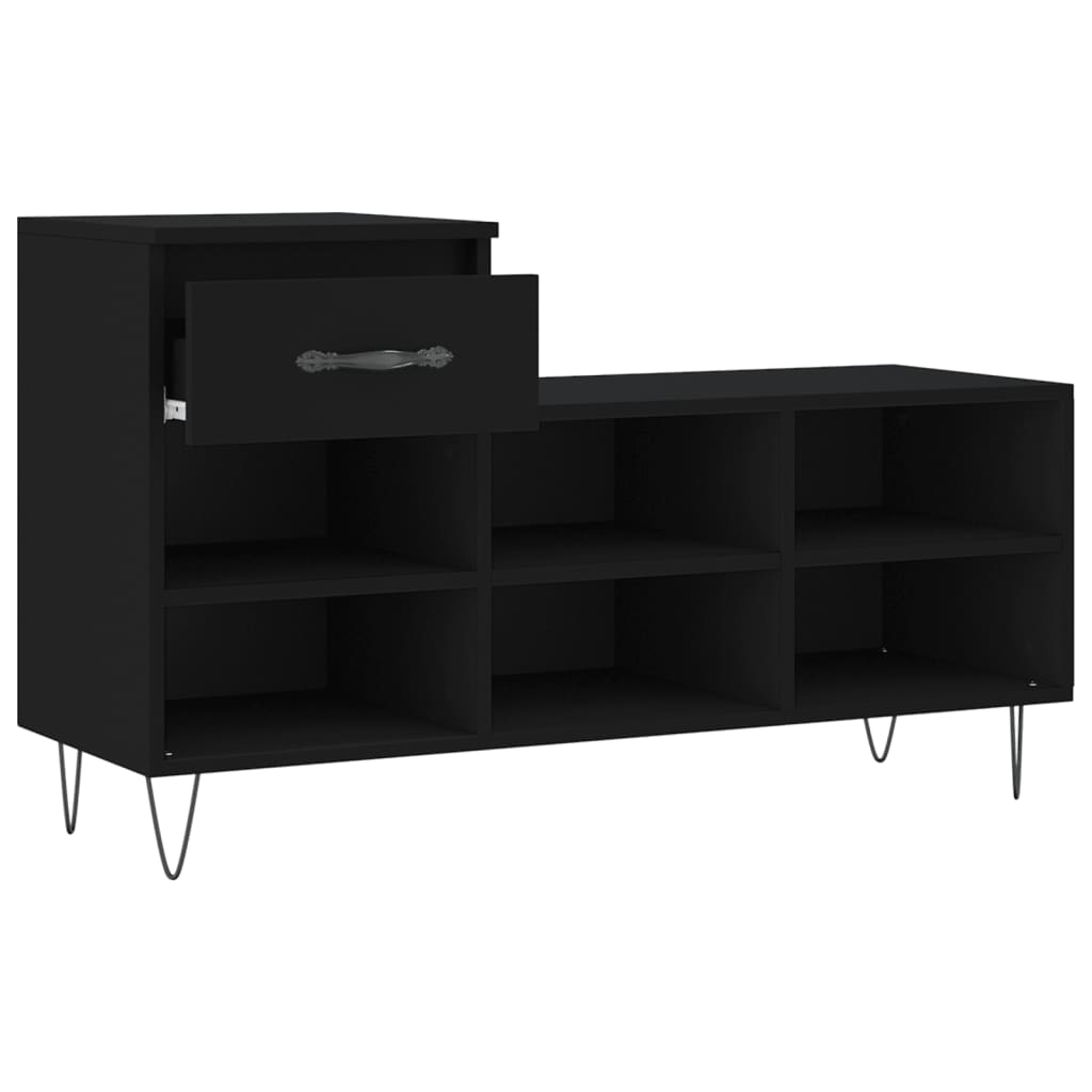 Schuhregal Schwarz 102x36x60 cm Holzwerkstoff - Pazzar.ch