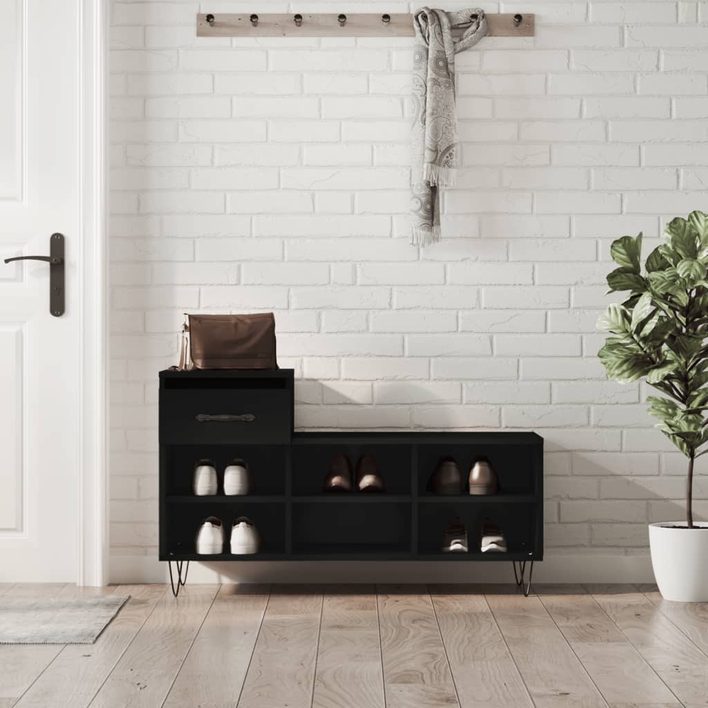 Schuhregal Schwarz 102x36x60 cm Holzwerkstoff - Pazzar.ch