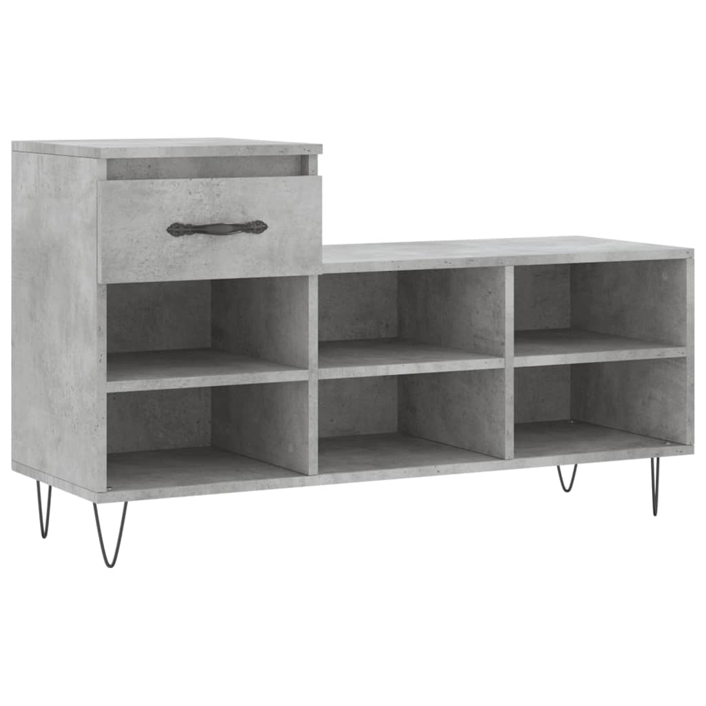 Schuhregal Betongrau 102x36x60 cm Holzwerkstoff - Pazzar.ch