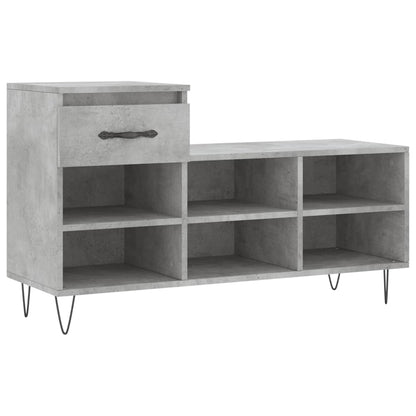 Schuhregal Betongrau 102x36x60 cm Holzwerkstoff - Pazzar.ch