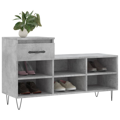 Schuhregal Betongrau 102x36x60 cm Holzwerkstoff - Pazzar.ch