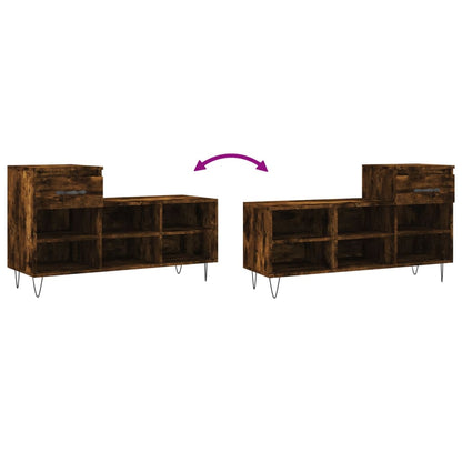 Schuhregal Räuchereiche 102x36x60 cm Holzwerkstoff - Pazzar.ch