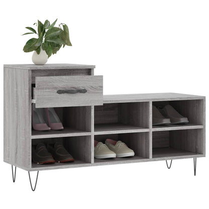 Schuhregal Grau Sonoma 102x36x60 cm Holzwerkstoff - Pazzar.ch